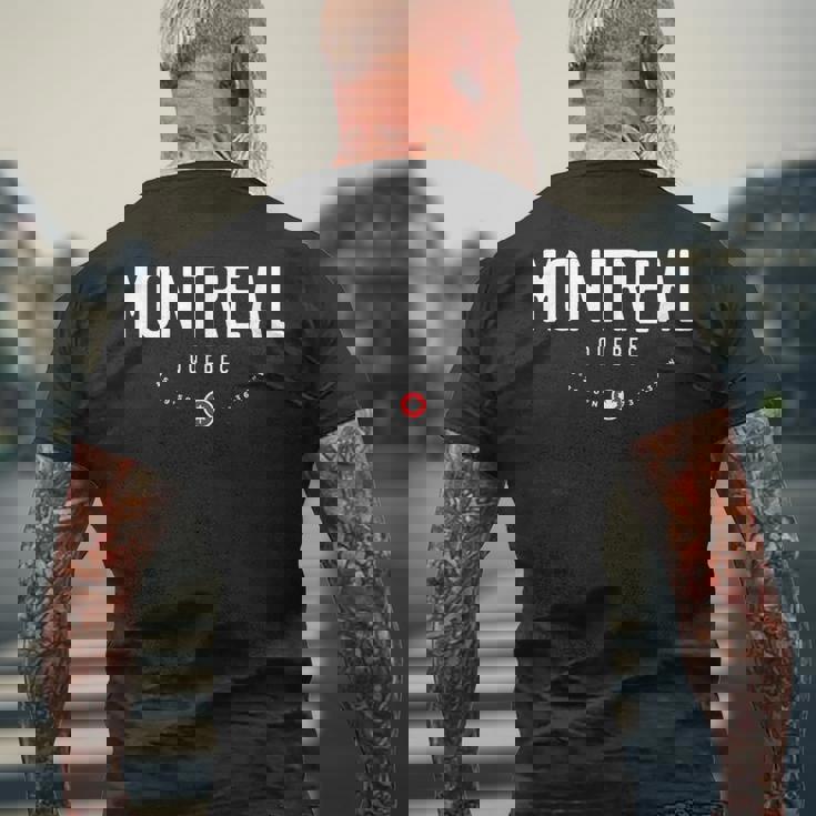 Montreal Quebec Canada メンズTシャツ バックプリント 高齢者への贈り物