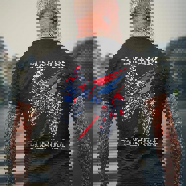 Motocross Papà Figlio Padre Enduro Moto T-shirt da uomo con stampa posteriore Regalos para ancianos