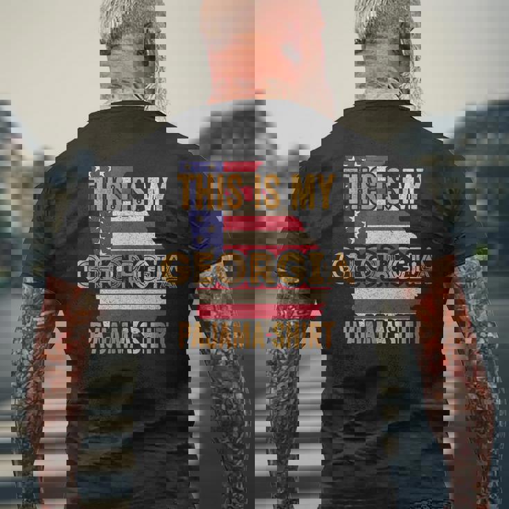 My Georgia パジャマ シャツ ファニー ジョージア メンズTシャツ バックプリント 高齢者への贈り物