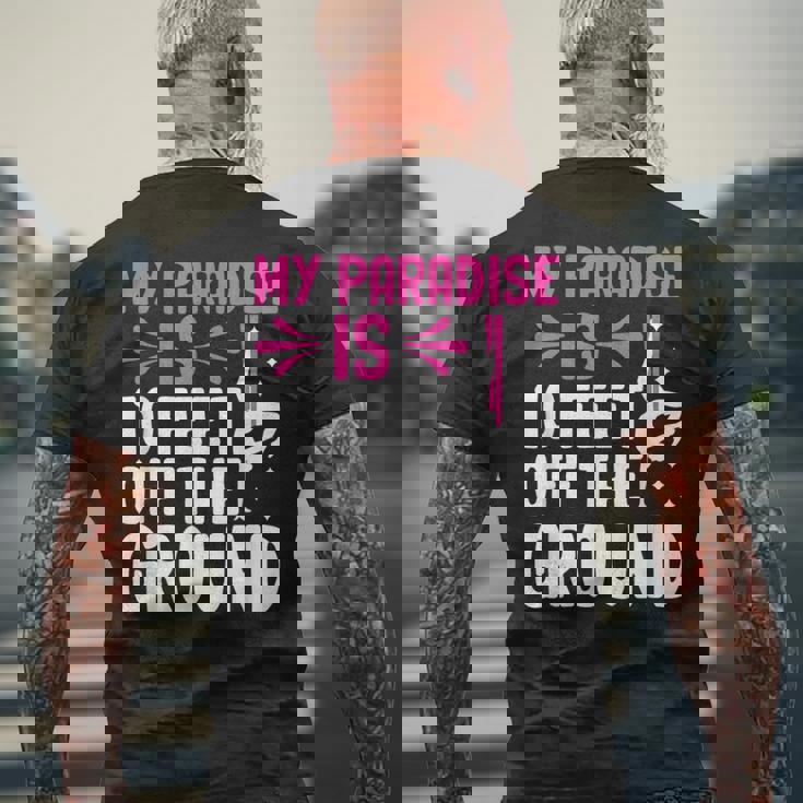 My Paradise Is 10 Feet Off The Ground 空中シルクエアリアリスト メンズTシャツ バックプリント 高齢者への贈り物