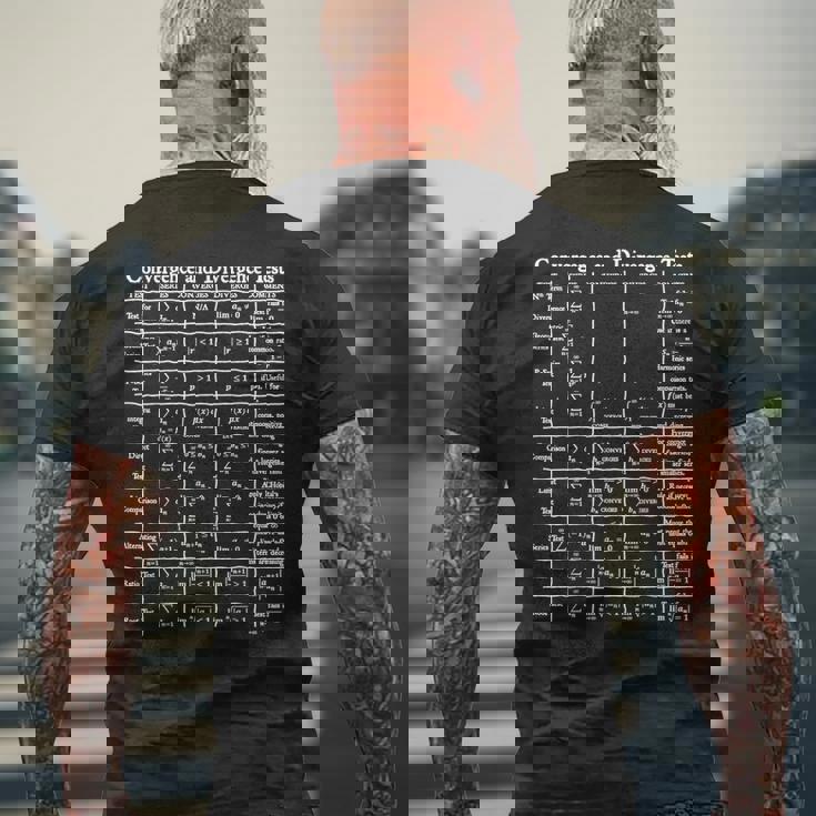 Nerdy Convergence Testsシリーズ 微積分数学先生 オタク メンズTシャツ バックプリント 高齢者への贈り物