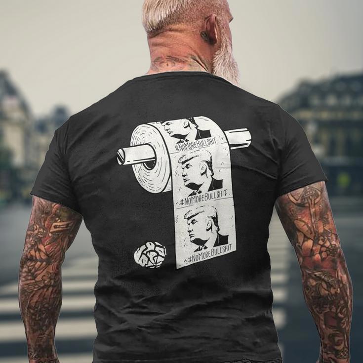 No More Bullshit アンチトランプ大統領選挙トイレットペーパー メンズTシャツ バックプリント 高齢者への贈り物