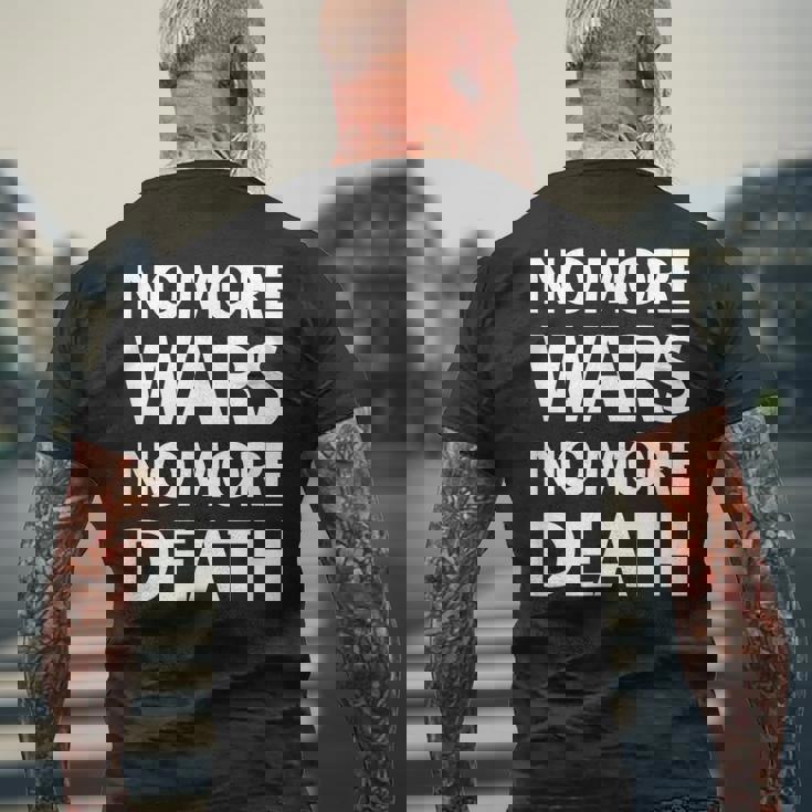 No More Wars No More Death メンズTシャツ バックプリント 高齢者への贈り物