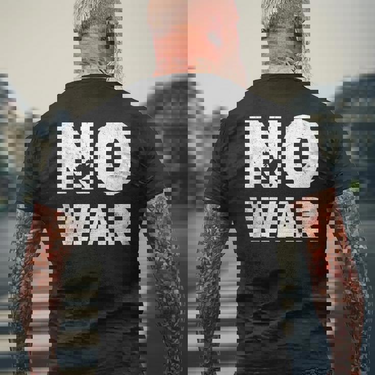 No War Peace No War No WarNo War メンズTシャツ バックプリント 高齢者への贈り物