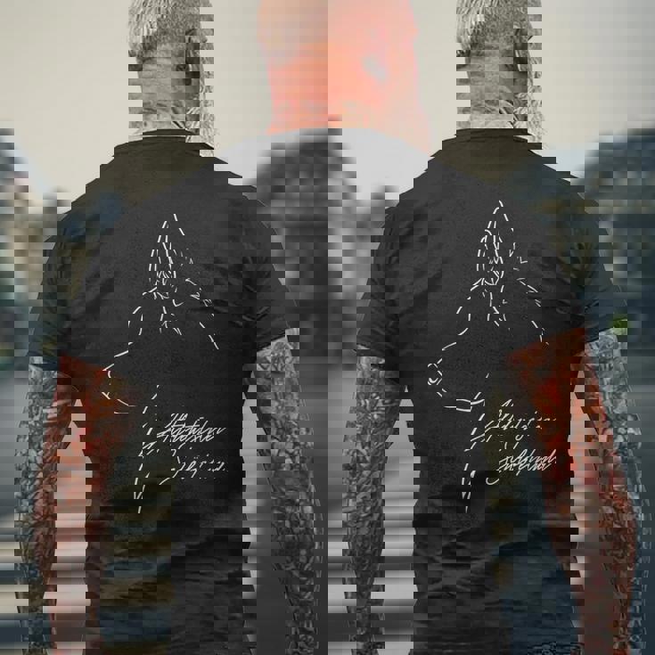 Old Germanhepherd Dog Profile ドッグブリードドッグ メンズTシャツ バックプリント 高齢者への贈り物