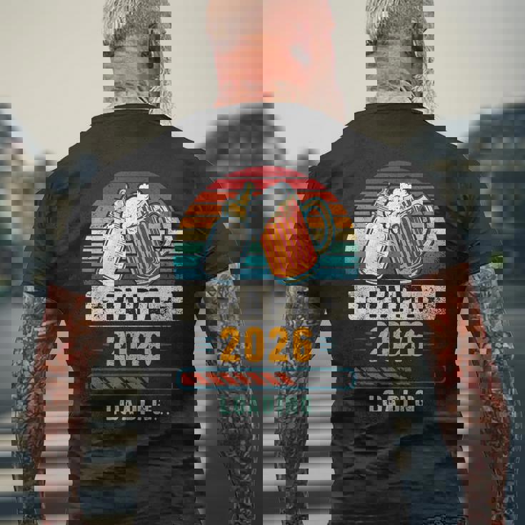 Papa 2026 Annuncio Di Un Bambino Papà In Attesa T-shirt da uomo con stampa posteriore Regalos para ancianos