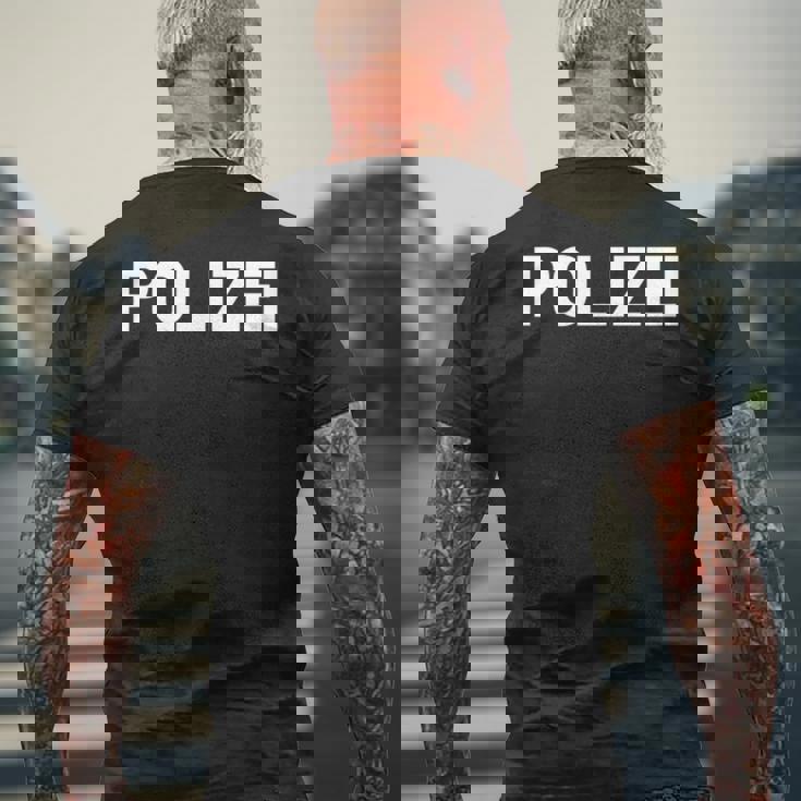 Polizei ドイツ警察 ドイツ法執行機関両面 長袖tシャツ メンズTシャツ バックプリント 高齢者への贈り物