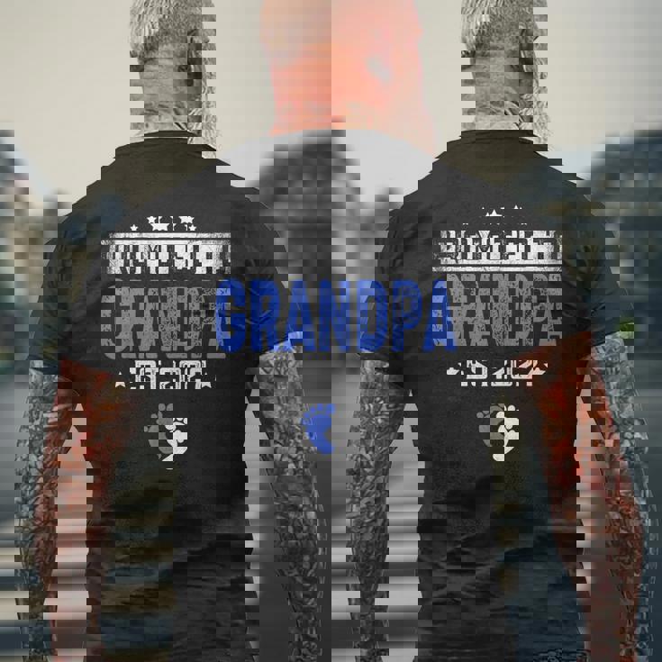 メンズ Promoted To Grandpa Est 2027 Dad メンズTシャツ バックプリント 高齢者への贈り物