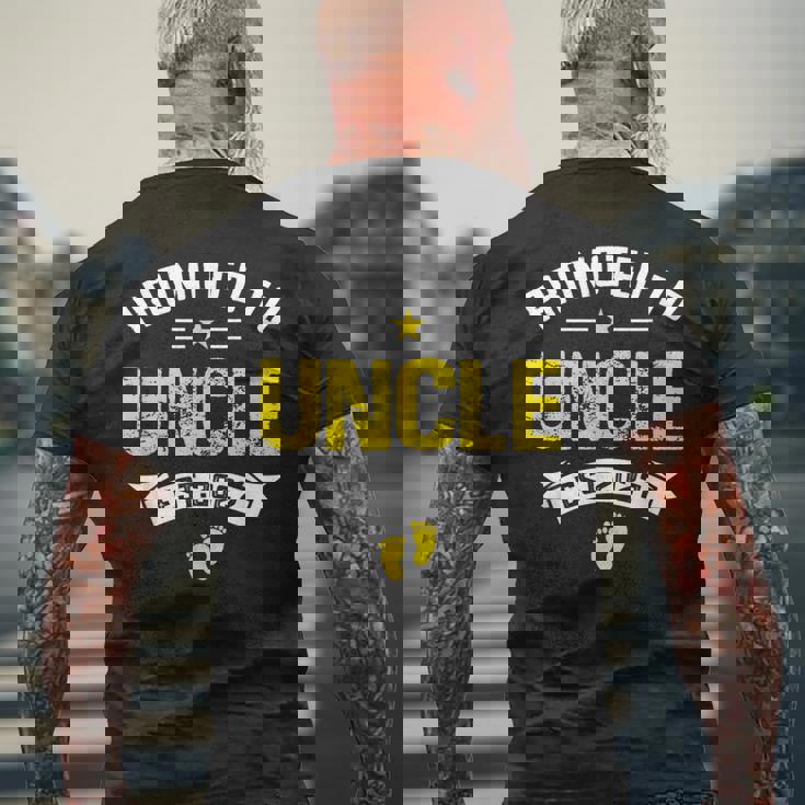 メンズ Promoted To Uncle Est 2027Oon To Be Dad メンズTシャツ バックプリント 高齢者への贈り物