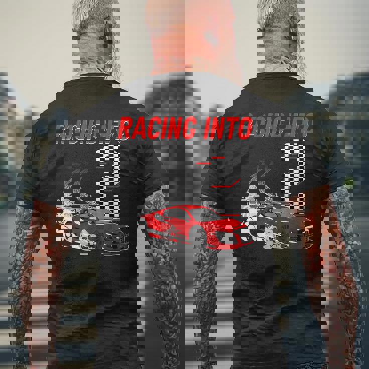 Racing Into 2Nd Birthday レースカー 2歳 幼児 男の子 メンズTシャツ バックプリント 高齢者への贈り物