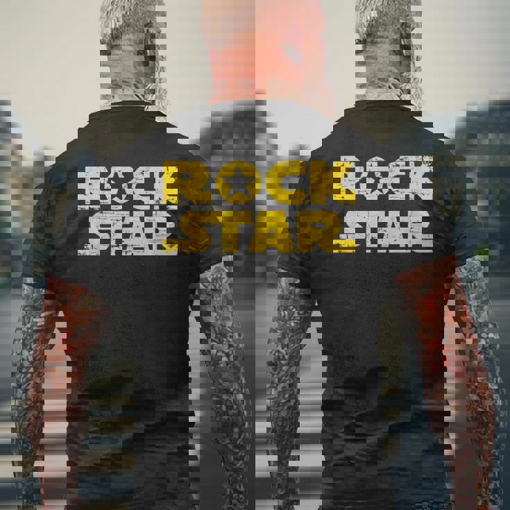 Rocktar ロックスターになるために生まれたギフト メンズTシャツ バックプリント 高齢者への贈り物