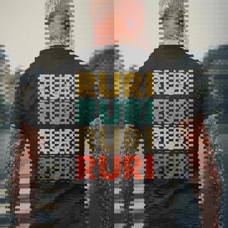 Ruri 瑠璃 メンズTシャツ バックプリント 高齢者への贈り物