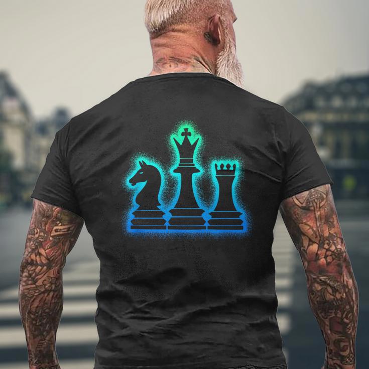 Schachfigurenchachspiel Kinder Herren Jungenchach T-Shirt mit Rückendruck Geschenke für alte Männer