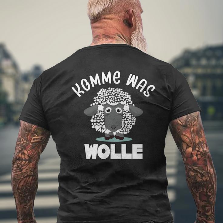 Schaf Komme Was Wollechafhüter Bauerntricken Ns T-Shirt mit Rückendruck Geschenke für alte Männer