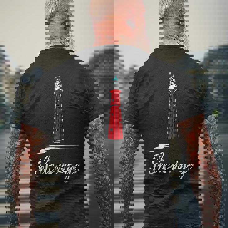 Scheveningen Lighthouse メンズTシャツ バックプリント 高齢者への贈り物