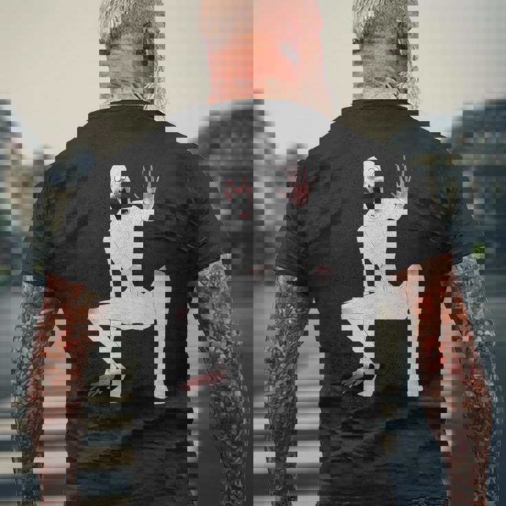 Scp 096 シャイガイ封じ込め違反怖い メンズTシャツ バックプリント 高齢者への贈り物