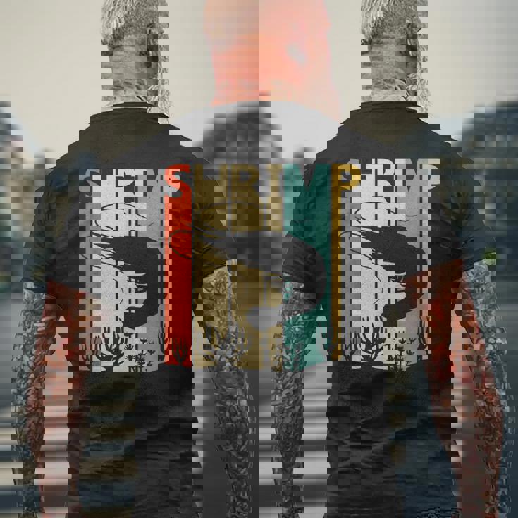 Shrimp エビ 動物 メンズTシャツ バックプリント 高齢者への贈り物