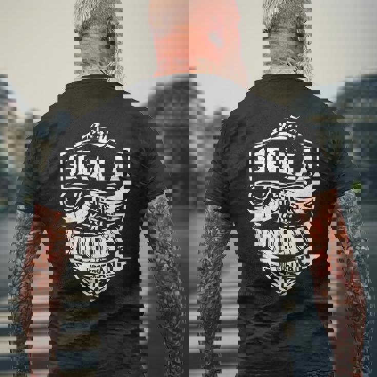 Sigala Thingです。 メンズTシャツ バックプリント 高齢者への贈り物