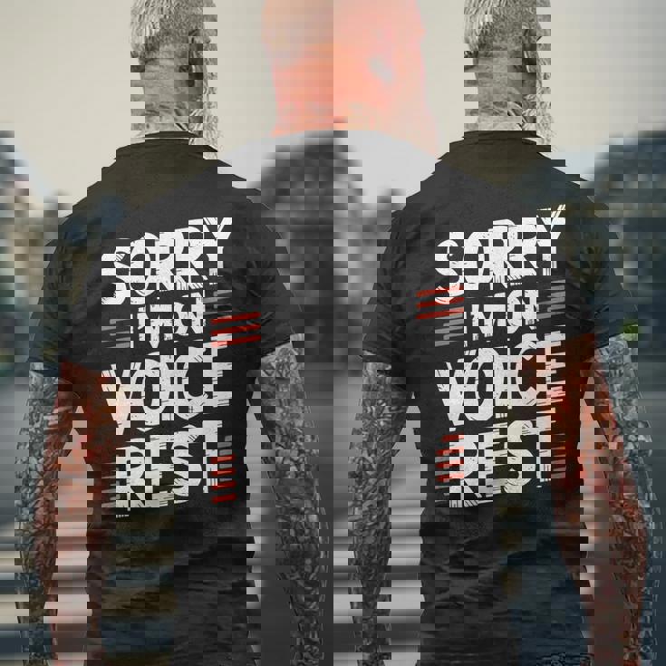 Sorry I'm Onoice Rest ボーカル合唱団の歌手休憩 メンズTシャツ バックプリント 高齢者への贈り物