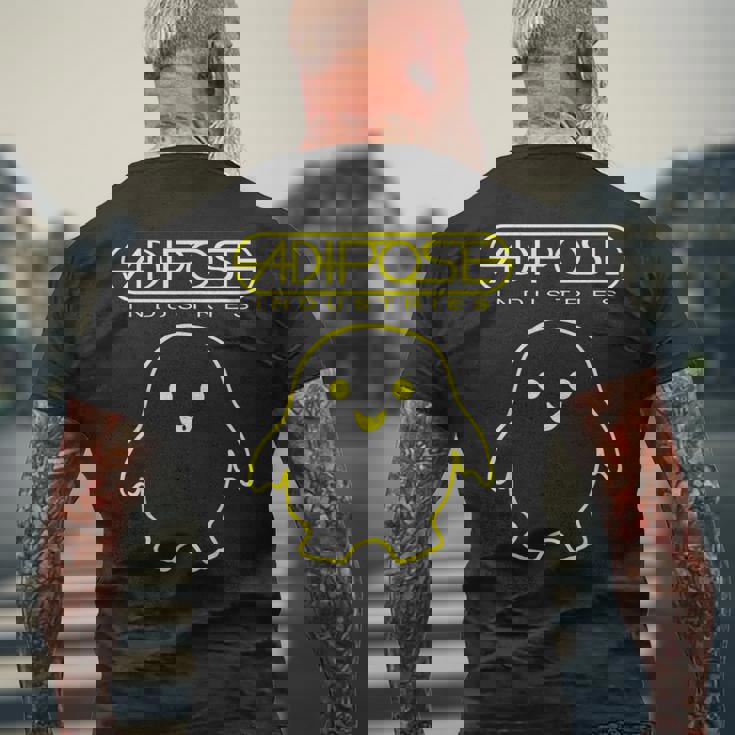 Spacetime-Tour Adipose アイコニックなscifiアドベンチャーファン メンズTシャツ バックプリント 高齢者への贈り物