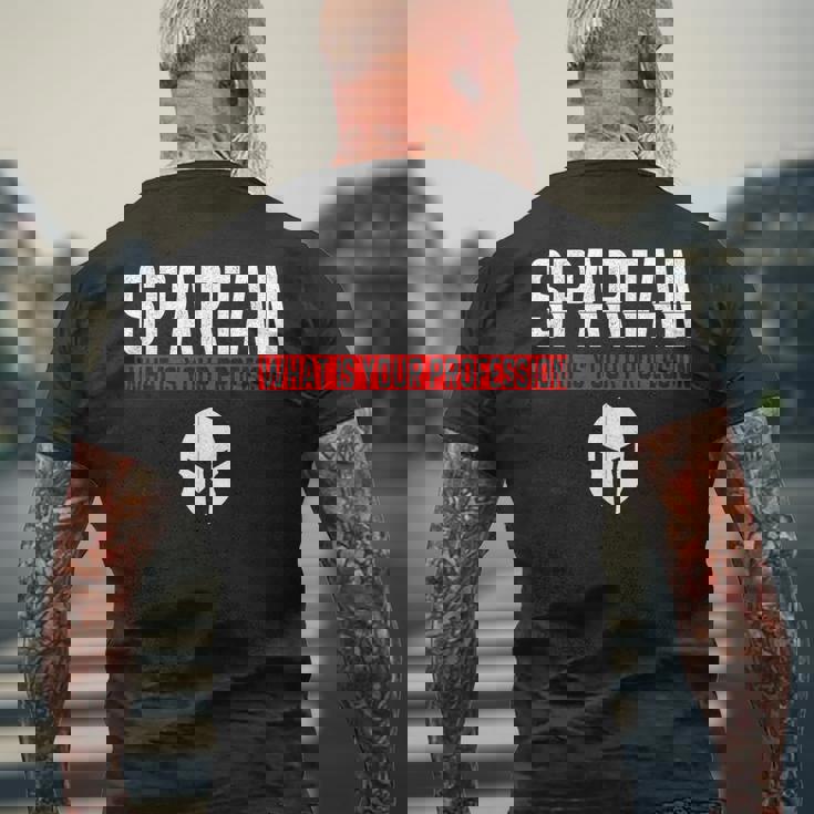 Spartan What Is Your Profession Gym Proud スパルタンティー ギフト メンズTシャツ バックプリント 高齢者への贈り物