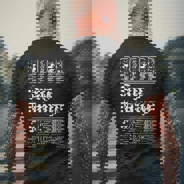 Stage Manager Description Label メンズTシャツ バックプリント 高齢者への贈り物