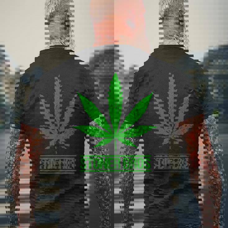 Stoner Bros マリファナ Cannabis Weed メンズTシャツ バックプリント 高齢者への贈り物