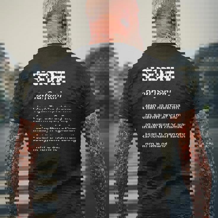 Storm ネームシャツ メンズTシャツ バックプリント 高齢者への贈り物