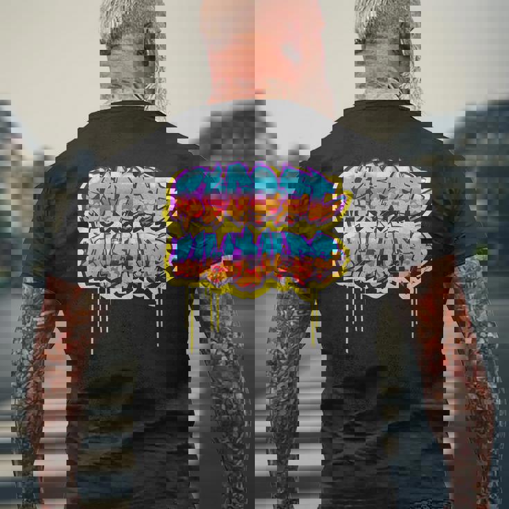 Street Culture グラフィティ・スタイルのアーバン・ストリートウェア メンズTシャツ バックプリント 高齢者への贈り物