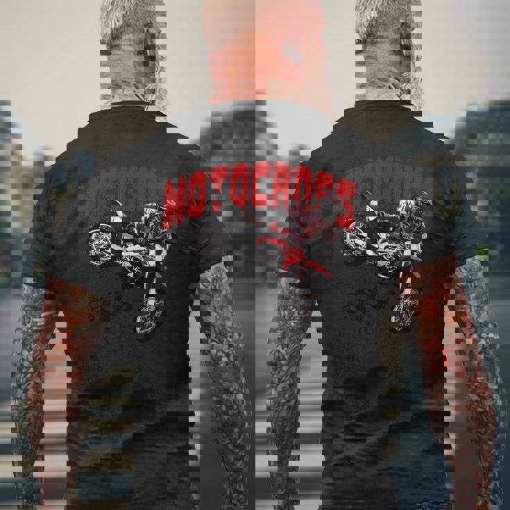 Supercross Motocross Gear Love Race Motorcycle メンズTシャツ バックプリント 高齢者への贈り物