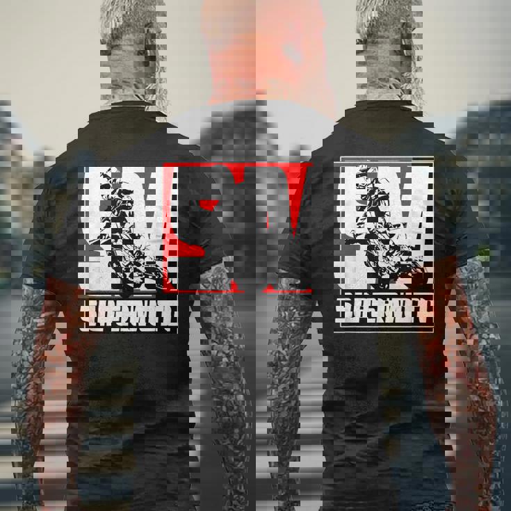 Supermoto スーパーモタード エンデューロ オートバイクロス メンズTシャツ バックプリント 高齢者への贈り物