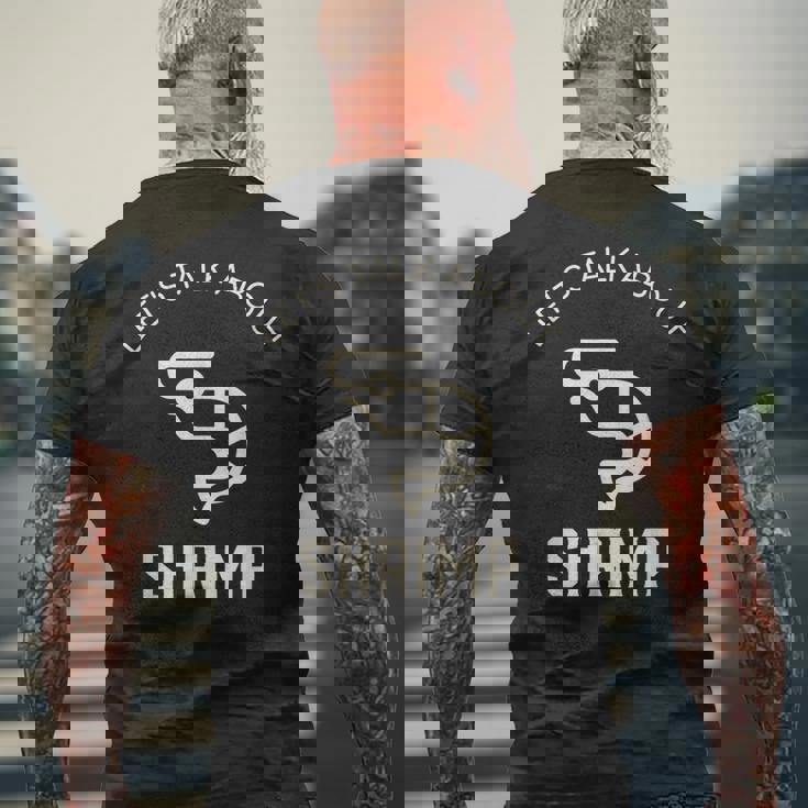 Lets Talk About Erinp おもしろエビ好き シーフードエビ メンズTシャツ バックプリント 高齢者への贈り物