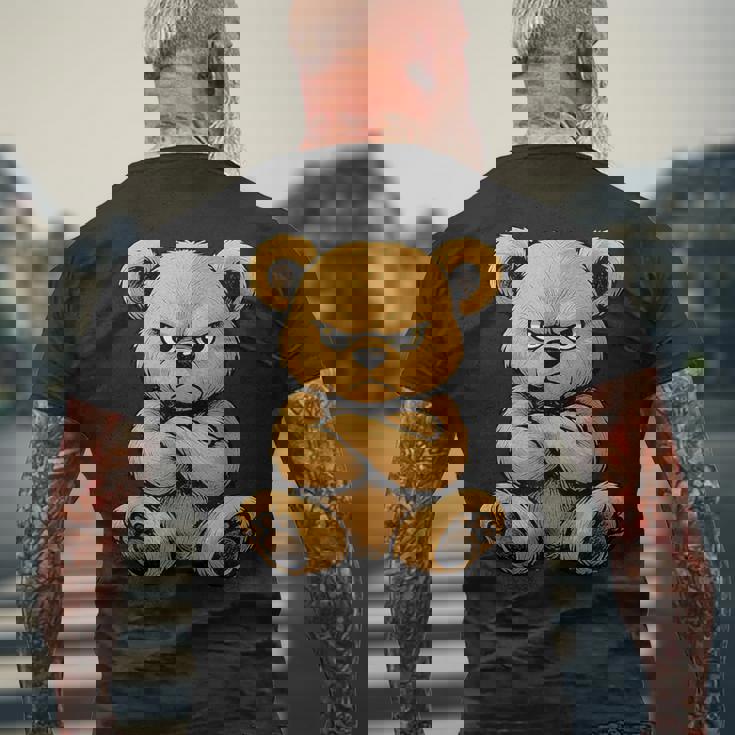 Teddy Bear Angry Teddy Bear Lover Graphic Humor Men's T-shirt Back Print Gifts for Old Men Teddy Bear Angry Teddy Bear Lover Graphic Humor Men's T-shirt Back Print Gifts for Old Men