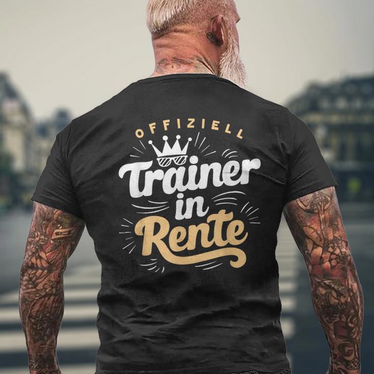 Trainer In Rente Abschied Ruhestand Lustig Fitness T-Shirt mit Rückendruck Geschenke für alte Männer