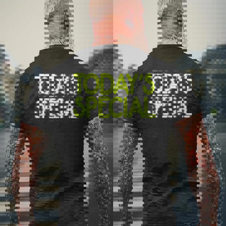 Trendy Neon Greenign Today'special メンズTシャツ バックプリント 高齢者への贈り物
