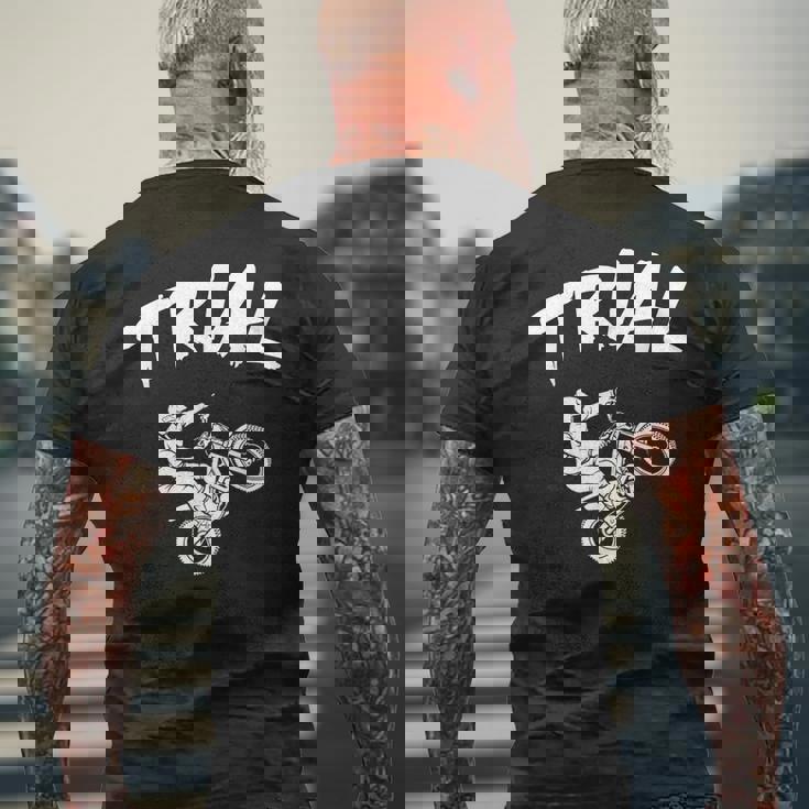 Trial Riders And Fans エクストリームモータースポーツライダー メンズTシャツ バックプリント 高齢者への贈り物