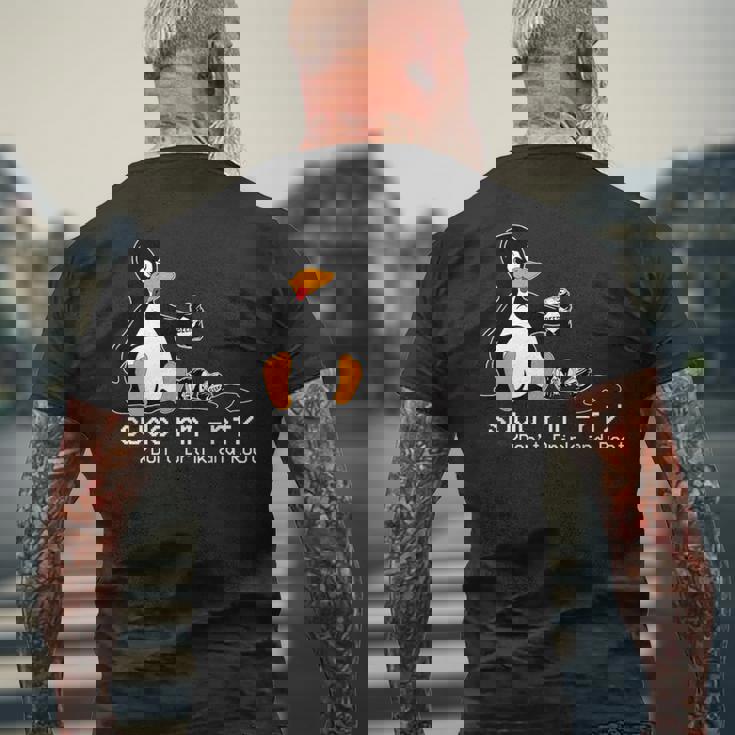 Tux Linux Penguinudo Rm Rf コンピューターフリークハッカー メンズTシャツ バックプリント 高齢者への贈り物