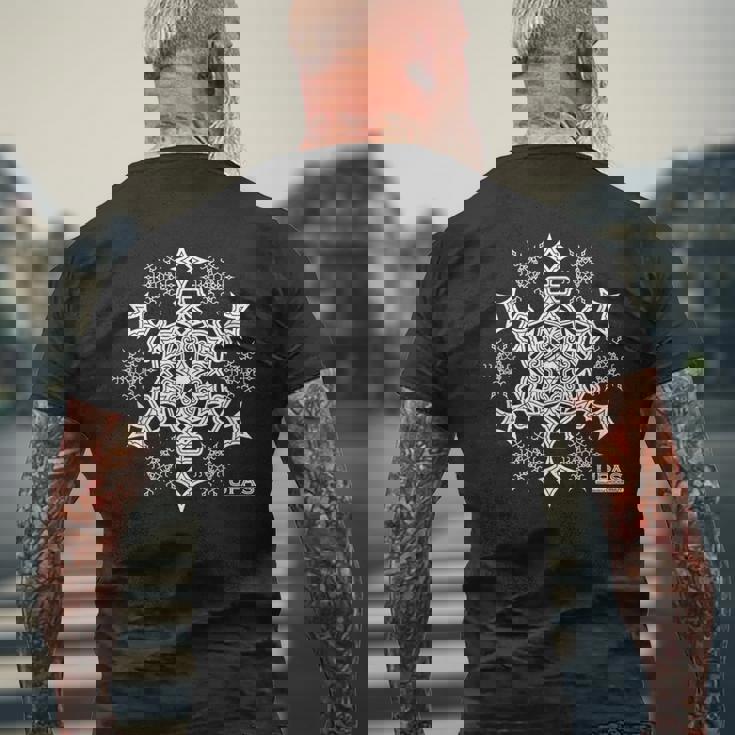 Upasウパシ白ver メンズTシャツ バックプリント 高齢者への贈り物