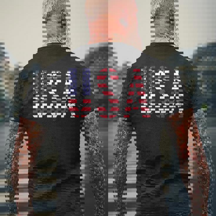 Usa アメリカの国旗の色のアメリカ 長袖tシャツ メンズTシャツ バックプリント 高齢者への贈り物