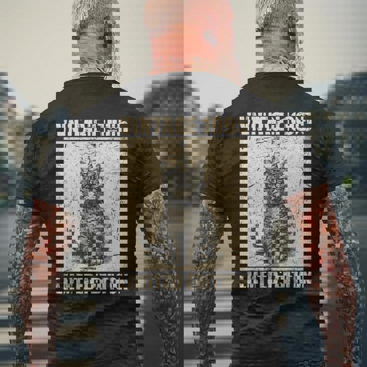 Vintage Cat 1995 30歳の誕生日 限定版 メンズTシャツ バックプリント 高齢者への贈り物