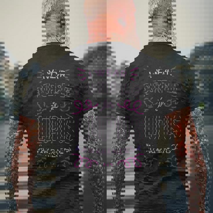 I Wear Purple For Lupus Awarenessleミーム 長袖tシャツ メンズTシャツ バックプリント 高齢者への贈り物