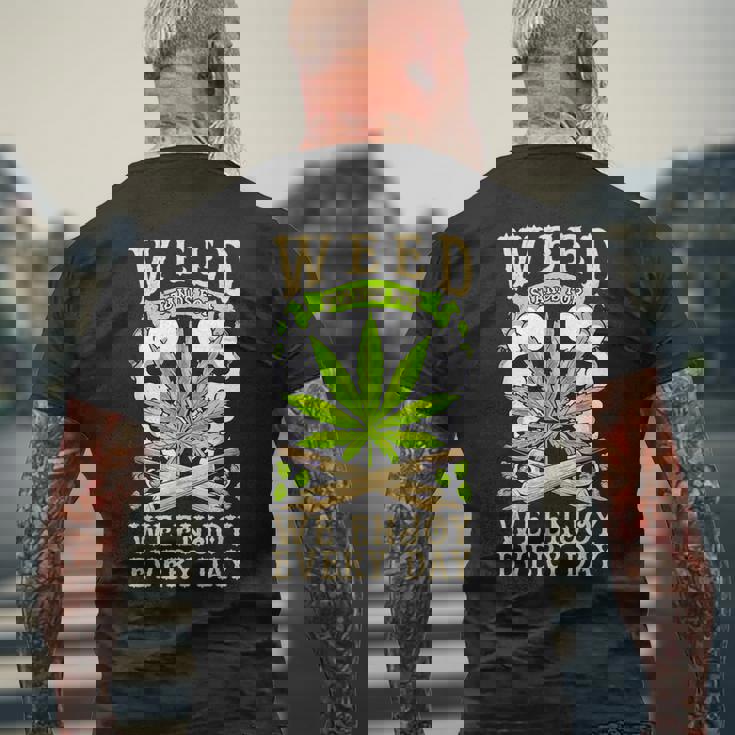 Weed 毎日を楽しむ メンズTシャツ バックプリント 高齢者への贈り物