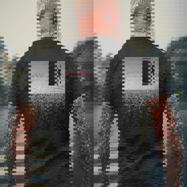 Weirdcore Aesthetictrangecore不気味なシャドウドリームコア メンズTシャツ バックプリント 高齢者への贈り物