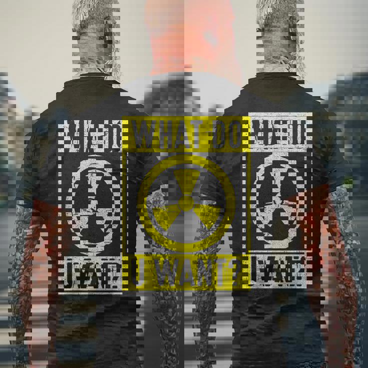 What Do U Want 原子力エンジニア メンズTシャツ バックプリント 高齢者への贈り物