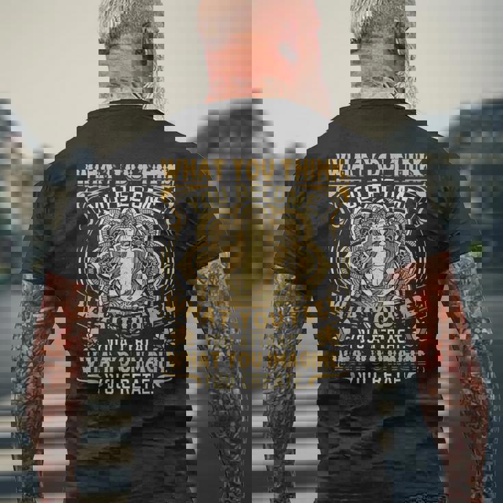 What You Think You Become ブッダシャツ ブッダtシャツ メンズTシャツ バックプリント 高齢者への贈り物