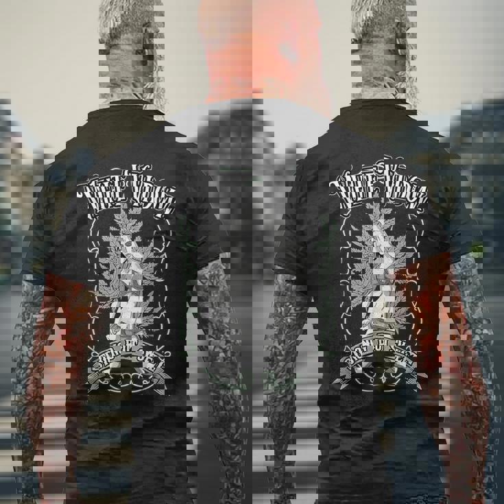 Widows Weedtrain マリファナ メンズTシャツ バックプリント 高齢者への贈り物