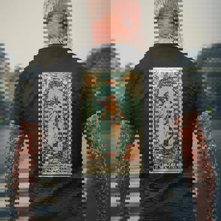 The World タロットカードtシャツ、The World タロットカードtシャツ、 メンズTシャツ バックプリント 高齢者への贈り物