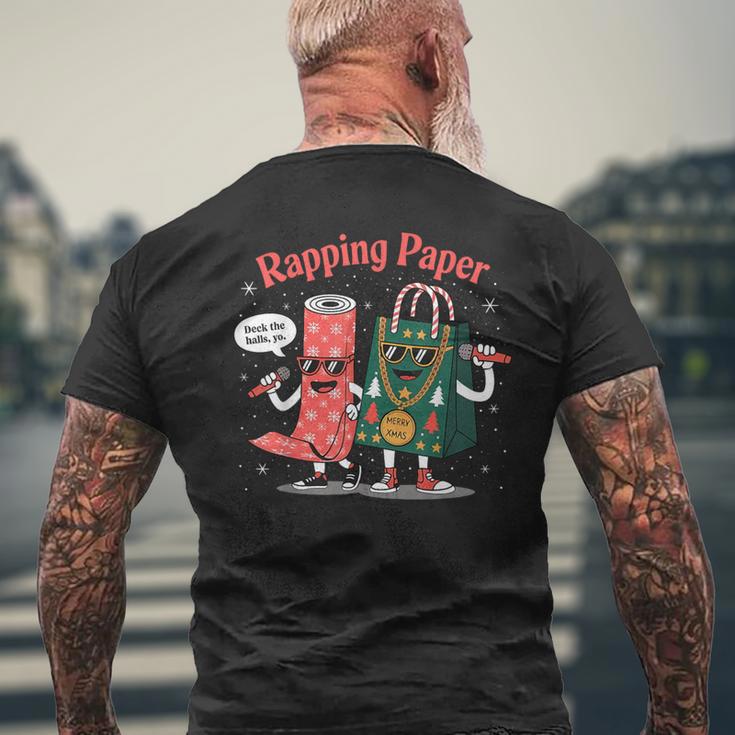Wrapping Rapping Paper Wrap Music Rap PJ Men's Back Print T-Shirt | Mazezy