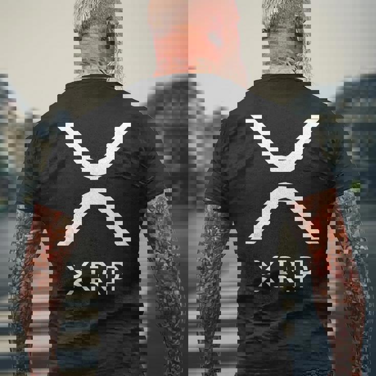 Xrp リップルアルトコイン暗号通貨支払いプロトコル通貨 メンズTシャツ バックプリント 高齢者への贈り物