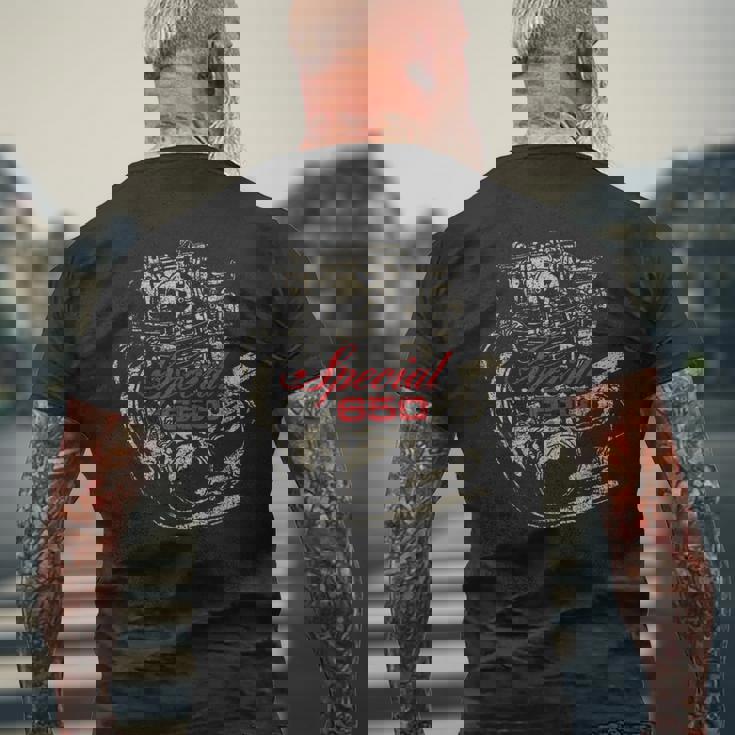 Xs650 スペシャルモーター アンティーク調 レトロデザイン メンズTシャツ バックプリント 高齢者への贈り物